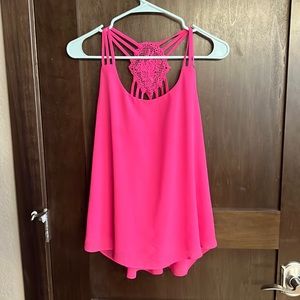 Pink Backless Nice Tank Top